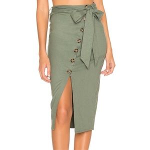 🆕 Lovers and Friends Midi Skirt in Sage Green